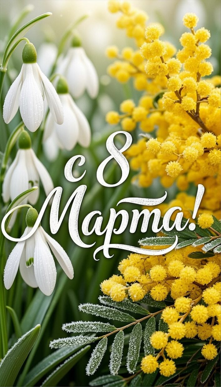 Эстетичная открытка с 8 марта